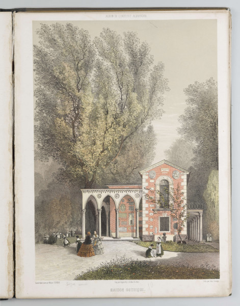 S/G/1506/ML - Widok Domku Gotyckiego w parku Czartoryskich w Puławach.