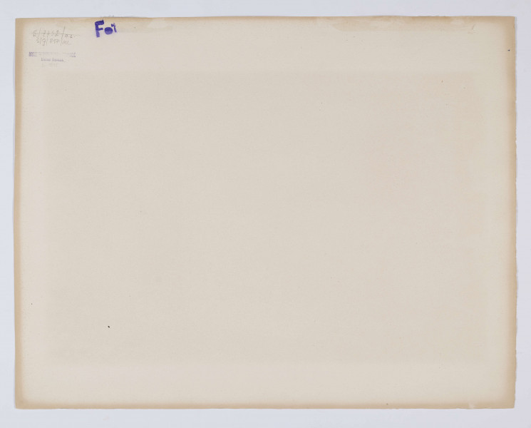 S/G/817/ML - Fragment górnych partii ściany seminarium duchownego w Lublinie z medalionowym fryzem obiegającym budynek. Scena zakomponowana ukośnie. W prawym górnym rogu fragment gzymsu. U dołu prostokątne okno i część narożnej szkarpy. Fryz złożony z okrągłych i owalnych medalionów ułożonych naprzemiennie, obramionych wieńcami z liści. W medalionach przedstawienia mitycznych i pierwszych historycznych władców Polski oraz sceny alegoryczne symbolizujące poszczególne postacie. Przedstawienie prowadzone miękkimi, przetartymi smugami, sceny w medalionach ukazane szkicowo, trudne do identyfikacji.

