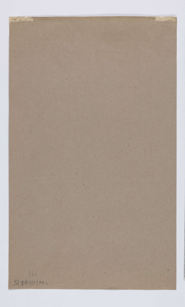 S/G/962/ML - Karykatura - portret aktorki Pauliny Wojnowskiej. Ujęta całopostaciowo, głowa en face, tułów 3/4 w prawo. Ubrana w długi płaszcz, który podtrzymuje prawą dłonią, w lewej parasol. Na głowie kapelusz, pod szyją mucha. 
