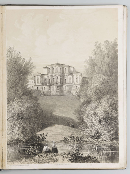 S/G/1499/ML - Widok pałacu Czartoryskich w Puławach od strony łachy wiślanej.