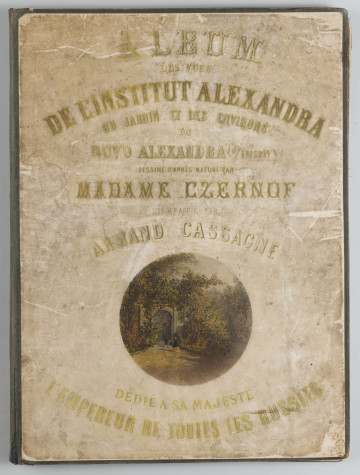 S/G/1497/ML - Okładka albumu widoków Puław i okolic.
sygn.: DESSINE D'APRES NATURE PAR MADAME CZERNOF LITOGRAPHIE PAR ARMAND CASSAGNE