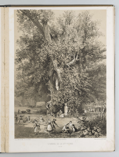 S/G/1507/ML - Scena rodzajowa przedstawiająca sianokosy w parku puławskim.