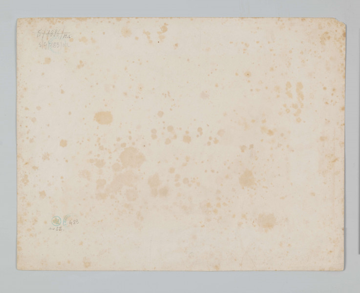 Widok kościoła Kapucynów i Placu Litewskiego w Lublinie. Bryła kościoła w głębi, z przylegającymi zabudowaniami klasztornymi. Po lewej, w oddali kościół powizytkowski. Na pierwszym planie przestrzeń Placu Litewskiego z usytuowanym po prawej pomnikiem Unii Lubelskiej. Przedstawienie szczegółowe, w gamie szarości i beżu.