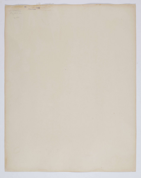 S/G/811/ML - Kościół św. Michała w Lublinie w ujęciu od południowej elewacji. Bryła kościoła w centrum, 
złożona z kruchty, wysokiej kwadratowej wieży nakrytej hełmem z latarnią, krótkiej nawy nakrytej wysokim, dwuspadowym dachem i wydłużonego prezbiterium zakończonego wzmocnioną szkarpami apsydą. Przy ścianie bocznej szereg kaplic i przybudówek. Z lewej strony dwa drzewa o smukłych koronach. Na pierwszym planie dwie grupy stojących, zajętych rozmową postaci w odświętnych strojach. Przedstawienie szkicowe. Rysunek form zaznaczony miękkimi, urywanymi smugami w kolorze szarobrunatnym. W partiach dachu prowadzona delikatna, rdzawa czerwień. Pas podłoża i drzewa jasnozielone. W tle bladobłękitne niebo.
