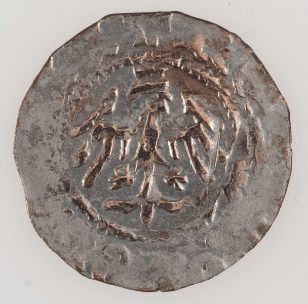 N/10608/ML - AV. W pojedynczym ziarnistym otoku tarcza z podwójnym krzyżem rozdzielającym na dolne litery m-p. Nad tarczą litera W, w otoku nieczytelny napis [+ M O N E   W L A D I S L A I]

RV. Orzeł jagielloński ujęty pojedynczym perełkowym otokiem. Legenda dookolna:
+ R E [G I S]   [P O L O N I E]
Legenda czytelna jedynie we fragmentach. 
Na awersie i rewersie możliwe znaki międzywyrazowe.
