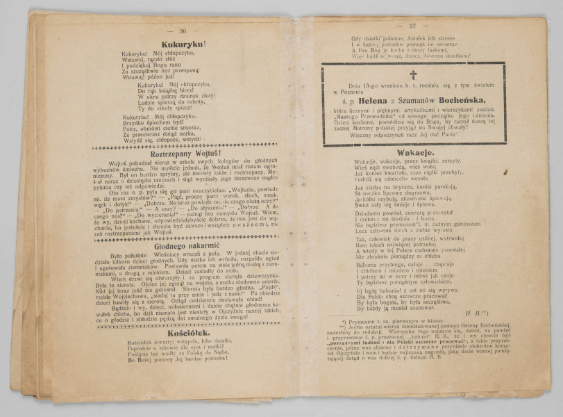 ML/MART/186 - Nasz Przewodnik - miesięcznik obrazkowy dla dzieci szkolnych, pisemko dziecięcych bractw abstynenckich pod redakcja ks. Józefa Janiszewskiego w Poznaniu, rocznik miał 50 stron, druk od lewej do prawej, 