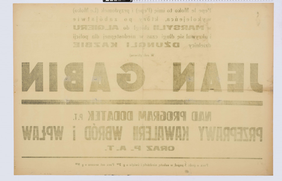 Afisz kinowy - film francuski 