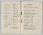 ML/H/2385 - Okładka z szarej tekturki, na czterech kartkach spis: skorowidz ulic w mieście Lublinie, ważniejsze hotele, Instytucje państwowe i miejskie, szpitale i instytucje dobroczynne, zakłady naukowe i szkoły, kościoły i świątynie, teatry.
Mapa podzielona w poziomie na pola A – N, co pionie 1 – 16. Wielobarwna, zabudowa miejska w kolorze czerwonym, cmentarze, ulice, tereny wojskowe i sportowe – białym, parki w kolorze zielonym, łąki i tereny zalewowe rzek w kolorze błękitnym, pozostałe tereny – jasny brąz.
