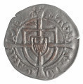 N/4491/567/ML - Aw. Tarcza zakonna wielkiego moistrza przedzielona krzyzem, ktorego ramiona rozdzielają legendę dookolną o treści:
M[A]GS – T . PA – VLVS PRI[M]
Po pierwszej literze drugiego członu napisu znak miedzywyrazowy w formie kółeczka (tutaj kropka).

Rw. Tarcza zakonna z krzyzem o wydłużonych ramionach dzieląca legendę dookolna o treści:
MONE – TA DN –ORVM  – P[R]VE
Gotyckie liternictwo napisów na obu stronach monety.
