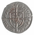 N/4491/567/ML - Aw. Tarcza zakonna wielkiego moistrza przedzielona krzyzem, ktorego ramiona rozdzielają legendę dookolną o treści:
M[A]GS – T . PA – VLVS PRI[M]
Po pierwszej literze drugiego członu napisu znak miedzywyrazowy w formie kółeczka (tutaj kropka).

Rw. Tarcza zakonna z krzyzem o wydłużonych ramionach dzieląca legendę dookolna o treści:
MONE – TA DN –ORVM  – P[R]VE
Gotyckie liternictwo napisów na obu stronach monety.
