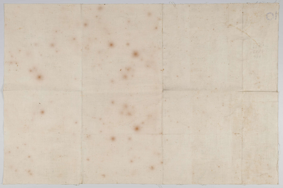 ML/H/3911 - Plan nieruchomości Adama Wojdalińskiego obejmujący tereny nad rzeką Bystrzycą przy ulicach Zamojskiej, Rusałce, Miłej oraz Wesołej w Lublinie. Rozmieszczone na planie działki ponumerowane cyframi rzymskimi i oznaczone na kolorowo. W prawym górnym rogu tabela z wartościami opisującymi poszczególne działki. Widoczne ślady wpisywanych na karcie odręcznych obliczeń oraz szkiców ołówkiem. Na dwóch działkach przy ulicy Wesołej wpisano ołówkiem nazwiska właścicieli lub dzierżawców nieruchomości (?): „Michałowski” oraz „Wyględowska”. Przy tabeli odwrócony, mało czytelny, zapis ołówkiem: 