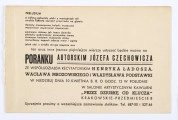 Brulion to prawie stukartkowy, elegancki zeszyt oprawiony w grubą tekturę obleczoną ozdobnie tłoczonym czarnym płótnem, karty gładkie, kremowobiałe, pokryte na brzegach pozłotą (lub farbą karminową), format: 20,5 x 16 cm. Teksty zapisane zielonym i czarnym, często wyblakłym atramentem oraz ołówkiem, na niektórych kartach tytuły wierszy podkreślone czerwoną kredką. Zabytek ten jest mocno sfatygowany: blok doklejony do okładki oraz przymocowanych dwoma paskami bezbarwrwnego płótna, pęknięty, niektóre karty oderwane od zszywek poszytowych (np. zszywki metalowe, w dużym stopniu zardzewiałe, które zniszczyły dodatkowo papier, zostały usunięte podczas konserwacji w muzeum). Całość sprawia wrażenie brulionu wielokrotnie kartkowanego - ślady palców. Karty ponumerowane są ołówkiem na górnym prawym marginesie, ta numeracja wykonana została przez pracowników muzeum , oraz na marginesie dolnym - ta pochodzi od Edwarda Kozłowicza. Między numerami z góry i z dołu zachodzi rozbieżność o 1 numer, jako że poprzedni depozytariusz zaczął numerację od pierwszej karty zapisanej przez Czechowicza; muzealnicy, którzy wpisywali numery na górnym prawym marginesie - zaczęli prawidłowo numerację od pierwszej przyokładkowej, niezapisanej karty zeszytu. Od Kozłowicza pochodzą zapewne dość liczne ołówkowe adnotacje na marginesach niektórych kart. Głównie odnoszą się one do różnic tekstowych pomiędzy brulionem a edycją niektórych wierszy zamieszczonych w tomiku poezji J. Czechowicza pt. 