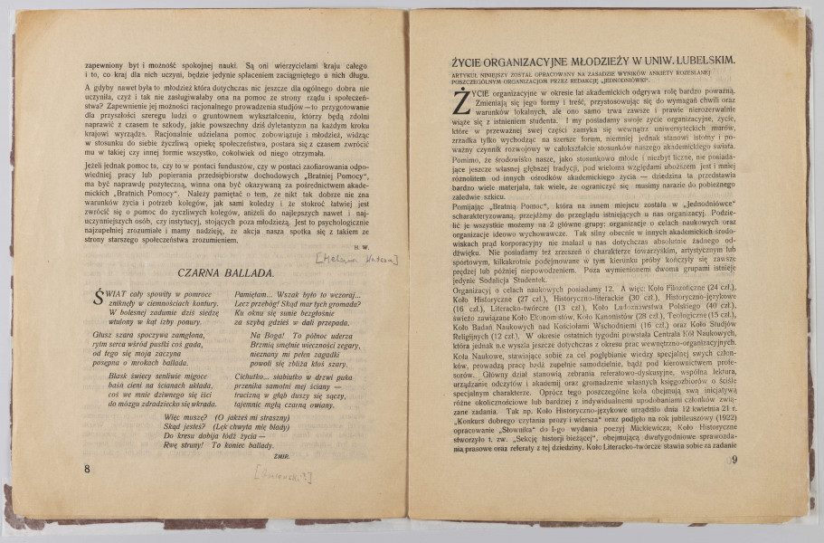 ML/H/P/323 - Jednodniówka Stowarzyszenia 