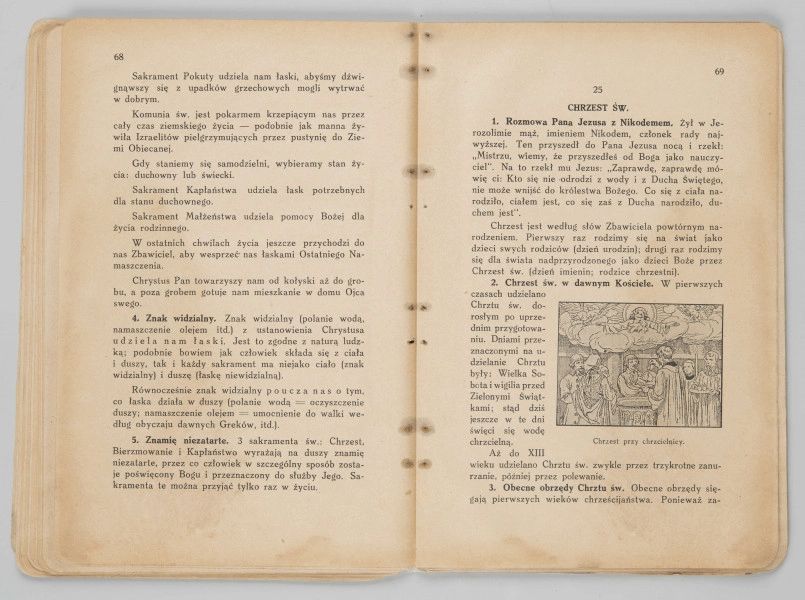 ML/MART/183 - Obrzędy święte : podręcznik do nauki religii dla uczniów gimnazjum : klasa 1 / Z. Baranowski ; J. Noryśkiewicz. - Poznań : Księgarnia Św. Wojciecha, 1936. - 124 s. : il. ; 22 cm.
Brak tylniej okładki.