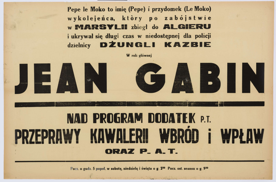 Afisz kinowy - film francuski 