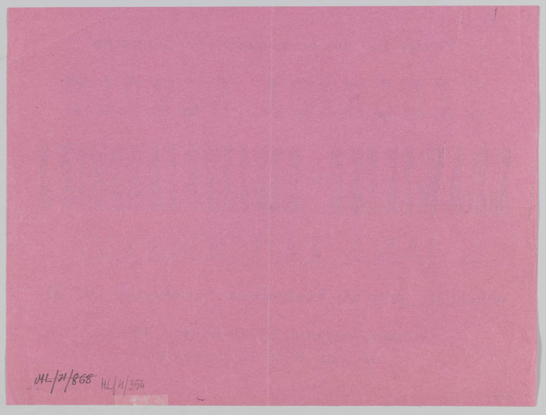 ML/H/354 - Afisz Żeńskiej Szkoły Krawiecko-Bieliźniarskiej inż. Jana Łotockiego w Lublinie informujący o zapisach do palcówki oświatowej. Druk jednostronny na karcie papieru w kolorze różowym. Czcionka różnego koloru i wielkości; litery w kolorze czarnym. Rozmieszczenie treści w układzie poziomym. W nagłówku nazwa szkoły. Poniżej dane adresowe oraz godziny przyjęć w kancelarii. W l.d. rogu nazwisko właściciela szkoły w roli nakładcy. W p.d. rogu nazwa drukarni.