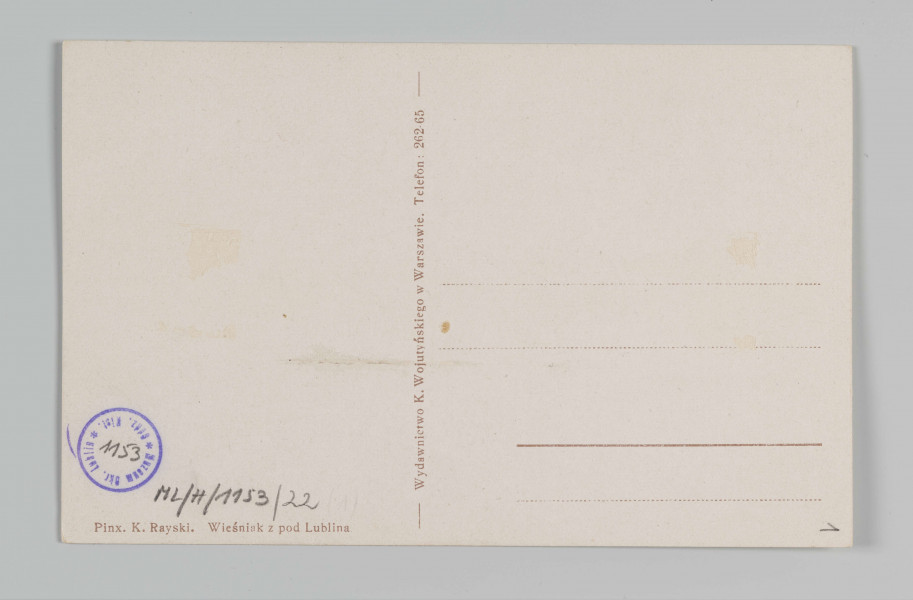 ML/H/1153/22 - Pocztówka barwna z serii 