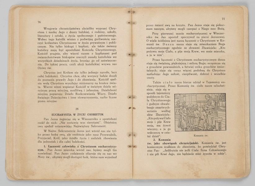 ML/MART/183 - Obrzędy święte : podręcznik do nauki religii dla uczniów gimnazjum : klasa 1 / Z. Baranowski ; J. Noryśkiewicz. - Poznań : Księgarnia Św. Wojciecha, 1936. - 124 s. : il. ; 22 cm.
Brak tylniej okładki.