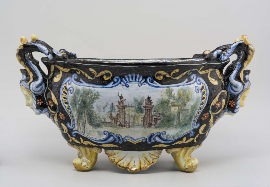 Żardiniera owalna na 4 niskich, 