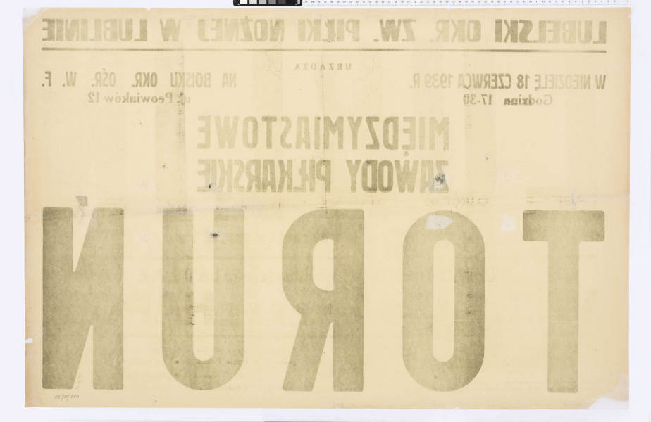 Afisz sportowy dwuczęściowy - Lubelski Okręgowy Związek Piłki Nożnej w Lublinie 