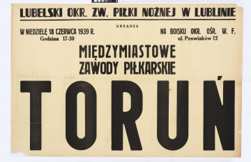 Afisz sportowy dwuczęściowy - Lubelski Okręgowy Związek Piłki Nożnej w Lublinie 