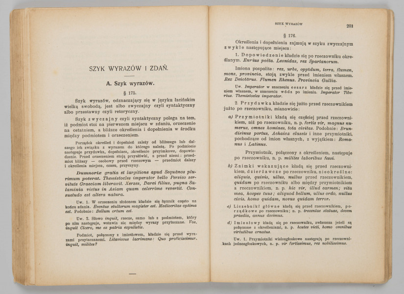 ML/MART/184 - Gramatyka języka łacińskiego. Cz. 2, Składnia / Z. Samolewicz, T. Sołtysik. - Wyd. 15. - Lwów ; Warszawa : Książnica - Atlas, 1924. - [2], 256 s. ; 24 cm.