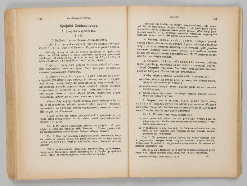ML/MART/184 - Gramatyka języka łacińskiego. Cz. 2, Składnia / Z. Samolewicz, T. Sołtysik. - Wyd. 15. - Lwów ; Warszawa : Książnica - Atlas, 1924. - [2], 256 s. ; 24 cm.