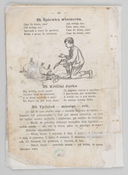 ML/MART/180 - Przedwojenny elementarz do j. polskiego (s. 19-68), z odręcznymi notatkami.