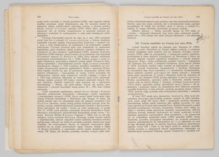 ML/MART/185 - Zarys historji Kościoła katolickiego dla szkół średnich i seminarjów nauczycielskich. Cz. 2 / Walenty Gadowski. - Wyd. 6. - Lwów ; Warszawa : Książnica-Atlas, Zjednoczone Zakłady Kartograficzne i Wydawnicze Tow. Naucz. Szkół Średn. i Wyższ., 1927. (Lwów : 