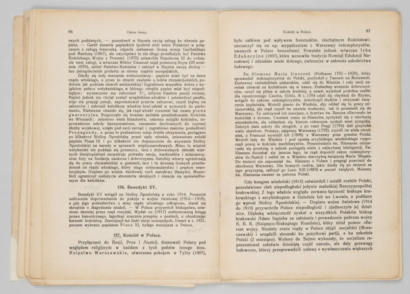 ML/MART/185 - Zarys historji Kościoła katolickiego dla szkół średnich i seminarjów nauczycielskich. Cz. 2 / Walenty Gadowski. - Wyd. 6. - Lwów ; Warszawa : Książnica-Atlas, Zjednoczone Zakłady Kartograficzne i Wydawnicze Tow. Naucz. Szkół Średn. i Wyższ., 1927. (Lwów : 
