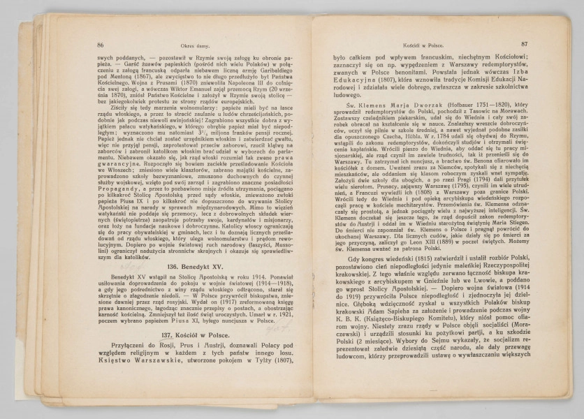 ML/MART/185 - Zarys historji Kościoła katolickiego dla szkół średnich i seminarjów nauczycielskich. Cz. 2 / Walenty Gadowski. - Wyd. 6. - Lwów ; Warszawa : Książnica-Atlas, Zjednoczone Zakłady Kartograficzne i Wydawnicze Tow. Naucz. Szkół Średn. i Wyższ., 1927. (Lwów : 