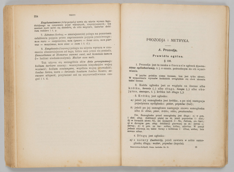 ML/MART/184 - Gramatyka języka łacińskiego. Cz. 2, Składnia / Z. Samolewicz, T. Sołtysik. - Wyd. 15. - Lwów ; Warszawa : Książnica - Atlas, 1924. - [2], 256 s. ; 24 cm.