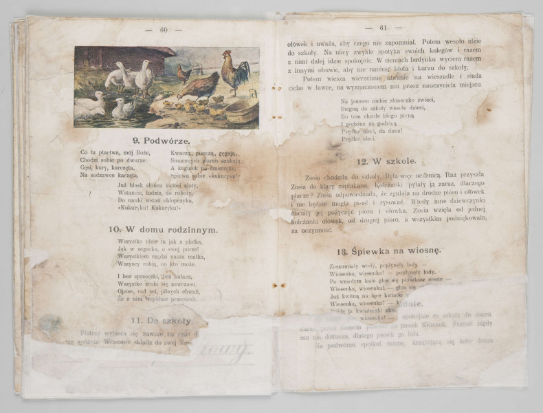 ML/MART/180 - Przedwojenny elementarz do j. polskiego (s. 19-68), z odręcznymi notatkami.