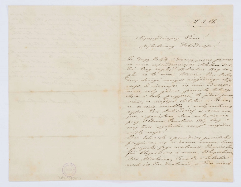 List ks. Issaka Isakowicza do Wincentego Pola z 11.01.1867 r. sporządzony na trzech stronach. Pisany czarnym atramentem, pismo czytelne, pochylone na prawo. List kończy się w połowie trzeciej strony.