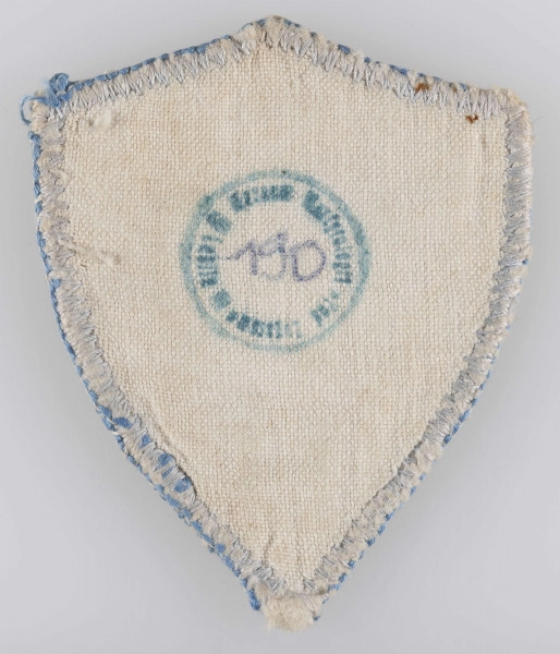 ML/MART/190 - Tarcza szkolna Państwowego Koedukacyjnego Gimnazjum Kupieckiego w Lublinie, 1918-1939 r. Tarcza biała z niebieskimi cyframi (