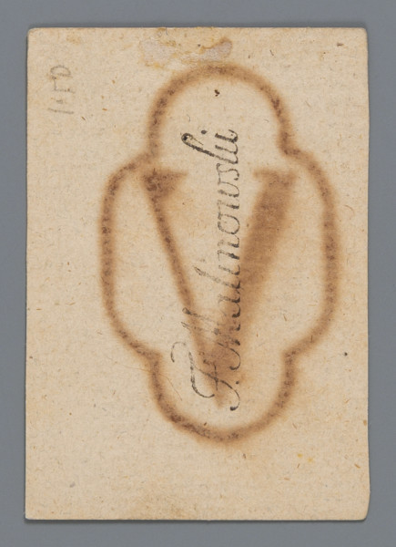 N/Bn/1406/ML - Aw. U góry, w owalnej ramce inskrypcja: UCHWAŁA / DNIA 13.AUGU:1794; niżej rzymska cyfra V, a pod nią w owalnej obwódce cyfra arabska 5. Po bokach, z lewej Orzeł, a z prawej Pogoń. Niżej, w prostokątnej ramce napis: Pięć Groszy Miedziane, a u dołu: DYREKCYA B. S. Całość zamknięta w ozdobnej ramce. 

Rw. Czarny podpis faksymilowy, w układzie pionowym: F. Malinowski

Znak zabezpieczający: cyfra V umieszczona w ramce o kształcie złożonym owalnym.