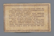 N/Bn/1420/ML - Aw. W ozdobnej ramce centralnie w owalu pomnik Mikołaja Kopernika w Warszawie, nad którym w łuku: BILET ZDAWKOWY
Po bokach wizerunek monety 20-groszowej; z lewej rewersu i prawej awersu.
 U dołu w prostokątnej ramce: 
DWADZIEŚCIA GROSZY / Warszawa, dnia 28 kwietnia 1924 r. / MINISTER SKARBU – Dyrektor Departamentu / Obrotu Państwowego
Podpisy: Władysław Grabski – Feliks Młynarski

Rw. W podwójnej liniowej ramce 13-wierszowy tekst formuły prawnej:
Bilety zdawkowe stanowią prawny środek pła- / tniczy, mający moc umarzania zobowiązań  do kwoty /10 złotych, przy każdej wypłacie. / Kasy Skarbowe przyjmują bilety zdawkowe / w każdej ilości przy wszelkich wpłatach z wyjąt- / kiem tych wpłat, które w myśl obowiązujących przepisów winny być uiszczane w złocie. / Bilety zdawkowe poczynając od dnia 1 listo- / pada 1924 r. będą wymieniane przez Skarb Państwa / na monety zdawkowe względnie bilety Banku Pol- / skiego. Obowiązek dokonania przez Skarb Państwa / wymiany ustaje z dniem / 31 stycznia 1925 roku.