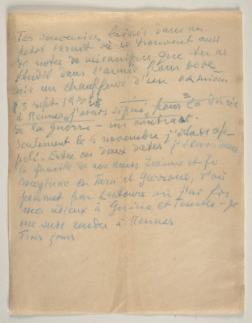 Mały notes w czarnej okładce z 1941 roku. Marek Szwarc używał go w czasie służby w Armii Polskiej w Wielkiej Brytanii. Właściciel zanotował w nim różne informacje. Na wewnętrznej stronie okładki zapisał datę urodzin, informację o przynależności służbowej, numer książeczki wojskowej, adresy żony, członków rodziny, znajomych oraz Ambasady Rzeczypospolitej Polskiej w Londynie. W środku znajdują się notatki zapisane po polsku i francusku, a także wiele rysunków. Na końcu Szwarc zawarł informację, że chce mieć pogrzeb w obrządku katolickim.