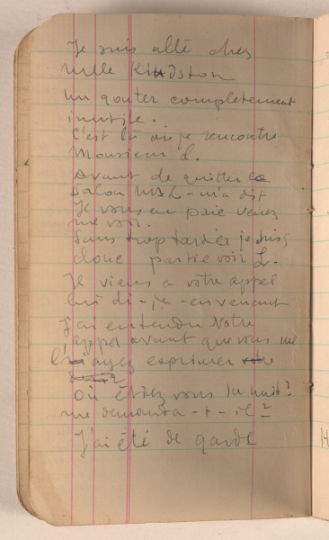 Mały notes w czarnej okładce z 1941 roku. Marek Szwarc używał go w czasie służby w Armii Polskiej w Wielkiej Brytanii. Właściciel zanotował w nim różne informacje. Na wewnętrznej stronie okładki zapisał datę urodzin, informację o przynależności służbowej, numer książeczki wojskowej, adresy żony, członków rodziny, znajomych oraz Ambasady Rzeczypospolitej Polskiej w Londynie. W środku znajdują się notatki zapisane po polsku i francusku, a także wiele rysunków. Na końcu Szwarc zawarł informację, że chce mieć pogrzeb w obrządku katolickim.