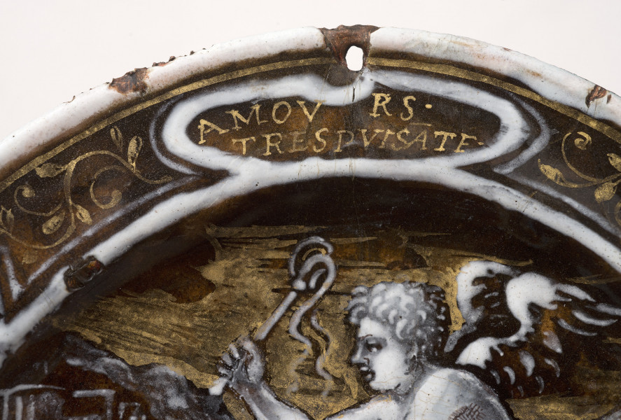 detal awersu - w kartuszu napis: AMOURS TRESPUISATE