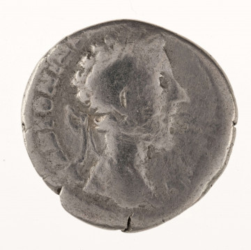 AV. Popiersie cesarza w profilu w prawo, w wieńcu laurowym na głowie. W otoku napis:
M. ANTONINV [S AVG - GERM SARM]

RV. Stojąca Aequitas w lewo. W jej rękach waga i róg obfitości. W otoku napis: TR P ...  IMP V[?]III - COS III PP
