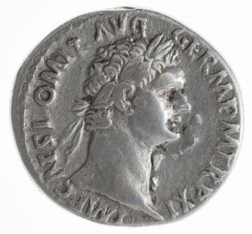 Av.: Popiersie cesarza w prawo. W otoku, od lewej: IMP CAES DOMIT AVG GERM P M TR P XI

Rv: Minerwa stojąca w lewo, trzymająca wiązkę piorunów w prawej i włócznię w lewej dłoni. W otoku, od lewej: IMP XXI COS XVI CENS P P P
