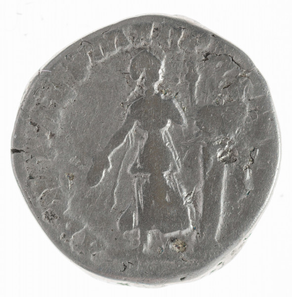 Av. Popiersie cesarza w wieńcu laurowym w prawo. W toku: M COMM ANT P FEL AVG BRIT PP

Rv. Apollo stojący na wprost, z głową w prawo, trzymający plectrum i lirę opartą o kolumnę. W otoku: APOL PAL P M TR P [XVI COS VI]
 