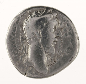 AV. Głowa cesarza w wieńcu laurowym w profilu w prawo. W otoku napis:
COMM ANT - AVG [P BRIT]

RV. Stojąca Annona w lewo. W jej rękach: posążek i róg obfitości. W otoku napis:
PM TR P [X] IMP VII [C] OS IIII P [P]
U stóp Annony, z lewej modus z kłosami.