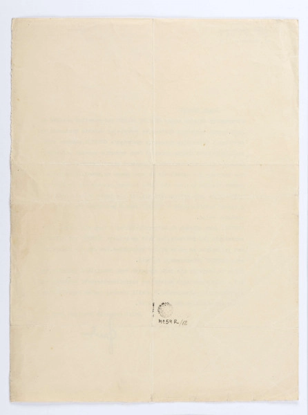 List Józefa Czechowicza do Stanisława Czernika, [Warszawa, IX 1937],  wym. 30,3 x 22,8 cm, k. 16 r.
List pisany na maszynie na arkuszu kremowego papieru. W lewym górnym rogu imię i nazwisko oraz adres nadawcy: 