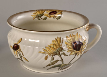 Urynał malowany we wzór kwiatów słonecznika