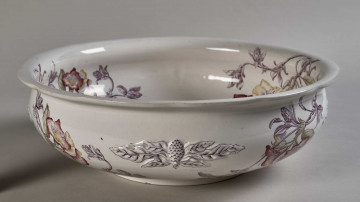 Miednica toaletowa, biała, malowana