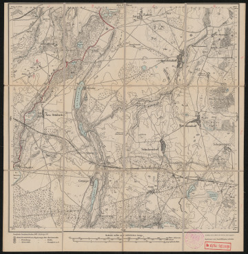 drukowana mapa 1334 Spechtsdorf II - Ujęcie z przodu; Mapę 1334 Spechtsdorf II opracowano i wydano w 1876, a dodrukowano w 1919 roku. Obejmuje obszar w pobliżu miejscowości Spechtsdorf, Kreis Arnswalde, Reg. Bez. Frankfurt a. Oder, Prov. Brandenburg, dziś Płociczno, pow. wałecki, woj. zachodniopomorskie, Polska. Jest jedynym zachowanym egzemplarzem arkusza przedwojennej mapy topograficznej oznaczonego godłem 1334, zawierającym dane o lokalizacji obiektów i ich nazw w zasobie archiwalnym Flurnamen Sammlung. Na drukowanej mapie ręcznie naniesiono warstwę z numeracją obiektów fizjograficznych odnoszących się do miejscowości: Balster, dziś Biały Zdrój.