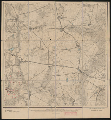 drukowana mapa 527 Alt-Zowen I - Ujęcie z przodu; Mapę 527 Alt-Zowen I opracowano w 1889, a wydano w 1891 roku. Obejmuje obszar w pobliżu miejscowości Alt Zowen, Kreis Bublitz, Reg. Bez. Köslin, Prov. Pommern, dziś Sowno, pow. koszaliński, woj. zachodniopomorskie, Polska. Jest jednym z dwóch zachowanych egzemplarzy arkusza przedwojennej mapy topograficznej oznaczonego godłem 527, zawierającym dane o lokalizacji obiektów i ich nazw w zasobie archiwalnym Flurnamen Sammlung. Na drukowanej mapie ręcznie naniesiono warstwę z numeracją obiektów fizjograficznych odnoszących się do miejscowości: Reckow, dziś Rekowo.