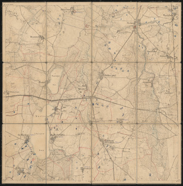 drukowana mapa 771 Dobberphul I - Ujęcie z przodu; Mapę 771 Dobberphul I opracowano w 1886, a wydano w 1888 roku. Obejmuje obszar w pobliżu miejscowości Dobberphul, Kreis Cammin, Reg. Bez. Stettin, Prov. Pommern, dziś Dobropole, pow. kamieński, woj. zachodniopomorskie, Polska. Jest jednym z dwóch zachowanych egzemplarzy arkusza przedwojennej mapy topograficznej oznaczonego godłem 771, zawierającym dane o lokalizacji obiektów i ich nazw w zasobie archiwalnym Flurnamen Sammlung. Na drukowanej mapie ręcznie naniesiono warstwę z numeracją obiektów fizjograficznych odnoszących się do miejscowości: Reckow, dziś Rekowo; Büssenthin, dziś Buszęcin; Görke, dziś Górki; Plastichow, dziś Płastkowo; Emilienhof, dziś Borzysław; Dobberphul; Alt, Neu Tessin, dziś Troszyn, Troszynek; Parlow, dziś Parłowo; Stregow, dziś Strzegowo; Gr., Kl. Weckow, dziś Wiejkowo, Wiejkówko; Martenthin, dziś Mierzęcin; Trebenow, dziś Trzebianowo; Wustermitz, dziś Ostromice; Bresow, dziś Brzozowo.